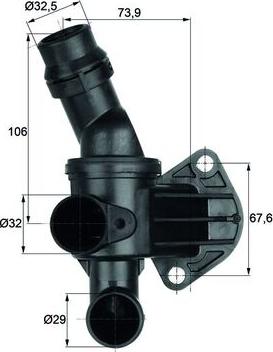 MAHLE TI 6 80 - Termostat cieczy chłodzącej