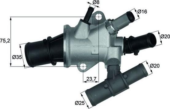MAHLE TI 168 88 - Termostat cieczy chłodzącej