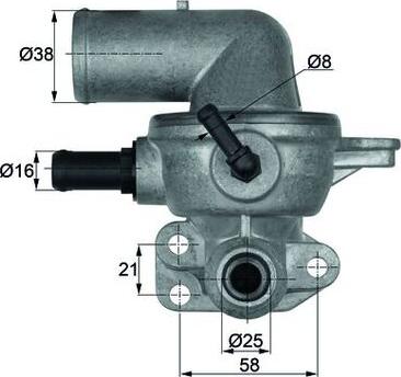 MAHLE TI 133 88D - Termostat cieczy chłodzącej