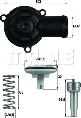 MAHLE TI 220 87D — Termostat, środek chłodzący