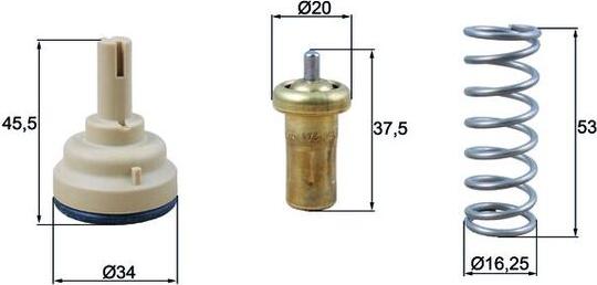 MAHLE TX 181 95D - Termostat cieczy chłodzącej