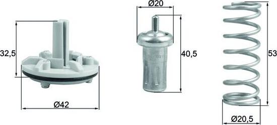 MAHLE TX 183 80D — Termostat, środek chłodzący