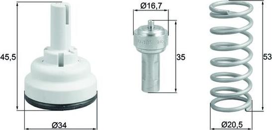 MAHLE TX 182 87D — Termostat, środek chłodzący