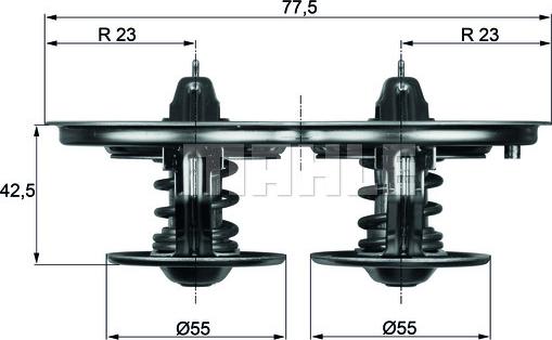 MAHLE TX 32/1D — Termostat, środek chłodzący