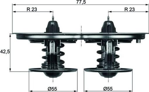 MAHLE TX 32 75D — Termostat, środek chłodzący