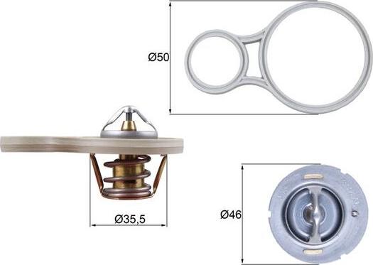 MAHLE TX 255 91 — Termostat, środek chłodzący