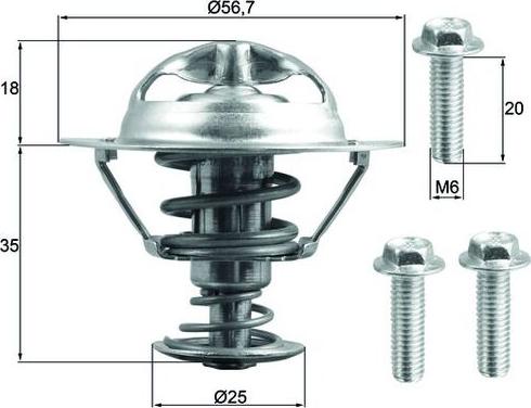 MAHLE TX 202 90D — Termostat, środek chłodzący