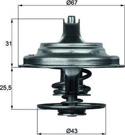 MAHLE TX 23 71D - Termostat cieczy chłodzącej
