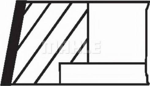 MAHLE 004 09 V0 - Zestaw pierścieni tłokowych