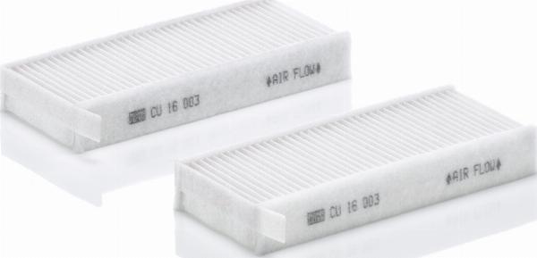Mann-Filter CU 16 003-2 — Filtr kabinowy
