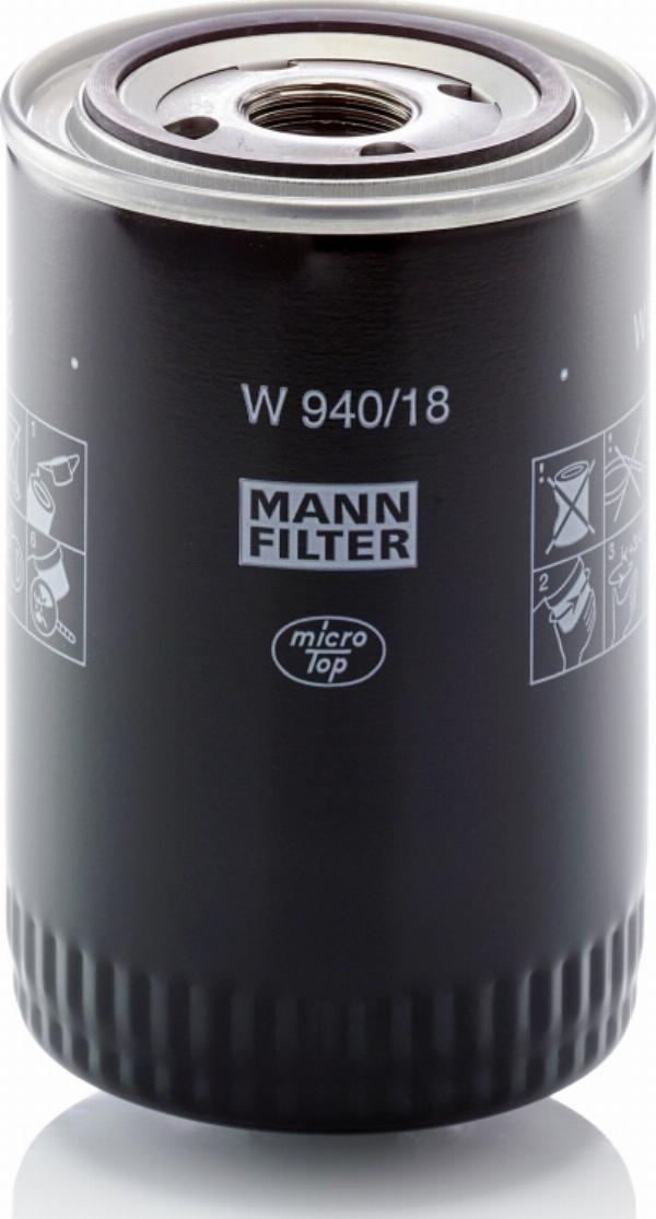Mann-Filter W 940/18 — Filtr oleju