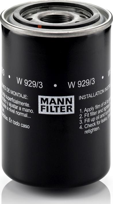 Mann-Filter W 929/3 — Filtr oleju