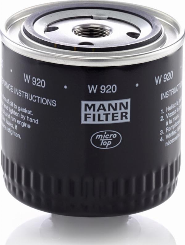 Mann-Filter W 920 — Filtr oleju