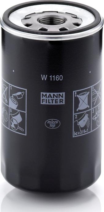 Mann-Filter W 1160 — Filtr oleju