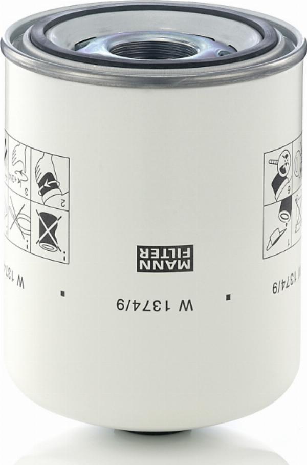 Mann-Filter W 1374/9 — Filtr, hydraulika robocza