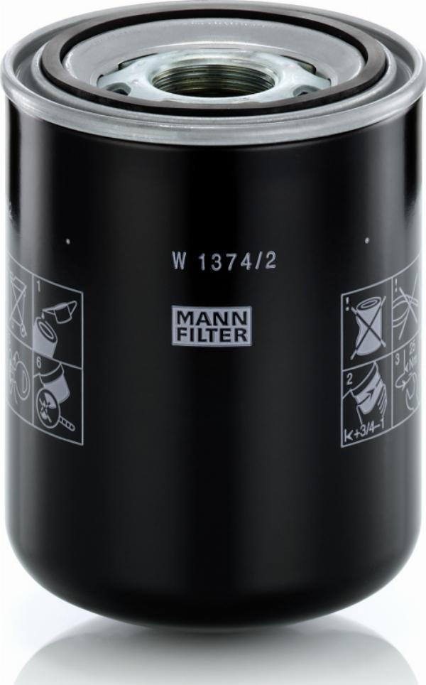 Mann-Filter W 1374/2 — Filtr hydrauliczny, automatyczna skrzynia biegów