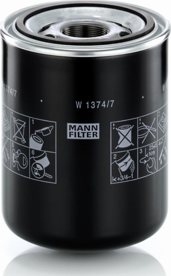 Mann-Filter W 1374/7 — Filtr oleju