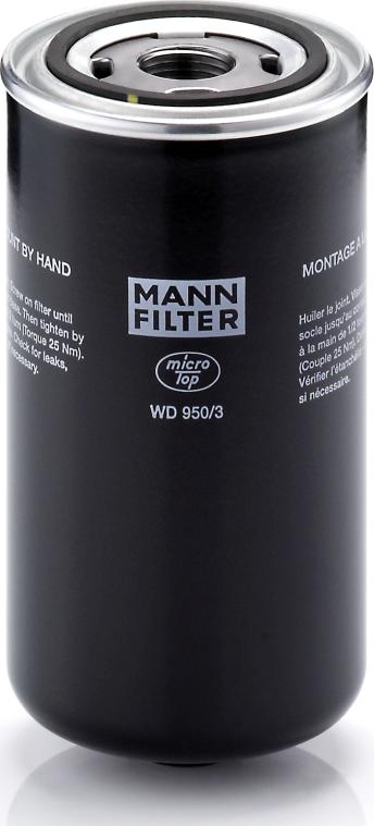 Mann-Filter WD 950/3 — Filtr hydrauliczny, automatyczna skrzynia biegów