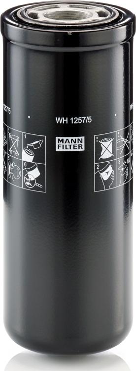 Mann-Filter WH 1257/5 — Filtr hydrauliczny, automatyczna skrzynia biegów