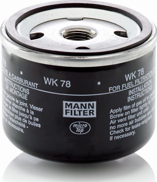 Mann-Filter WK 78 — Filtr paliwa