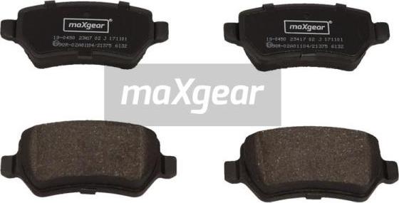 Maxgear 19-0450 - KLOCKI HAM. OPEL T. ASTRA G-H-ZAFIRA SYSTEM TRW-LUCAS