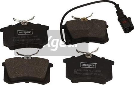 Maxgear 19-0430 - KLOCKI HAM. VW T. POLO-IBIZA-CORDOBA 01-09-FABIA 99-08 Z CZUJNIKIEM