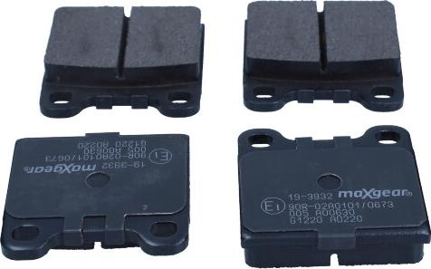 Maxgear 19-3932 - KLOCKI HAM. VOLVO T. C70-S70-V70 95-05