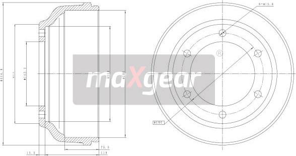 Maxgear 19-2304 - BĘBEN HAM. FORD T. TRANSIT 00- T.NAPĘD