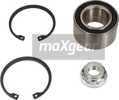 Maxgear 33-0390 - ŁOŻYSKO KOŁA VW P. GOLF 2 -87 2 PIERŚCIENIE I NAKRĘTKA