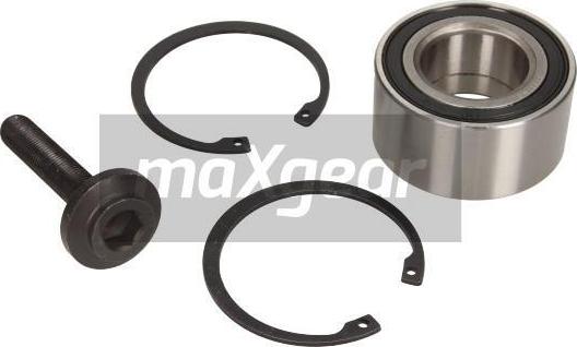 Maxgear 33-0386 - ŁOŻYSKO KOŁA VW P. A80 1.6-2.3 88-96-A4-PASSAT ŚRUBA I 2 PIERŚCIENIE JAK W SKF