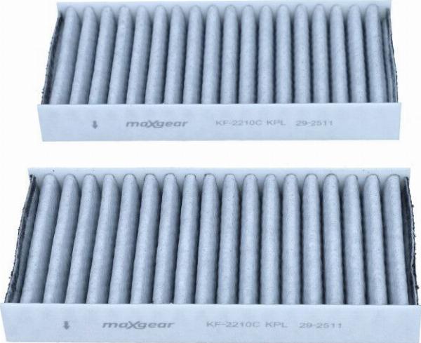 Maxgear 26-2599 - FILTR KABINY JEEP WRANGLER 07- !!!!KPL 2 SZT!!!! Z AKTYWNYM WĘGLEM