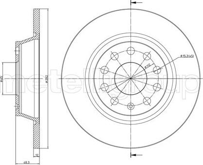 BOSCH 0 986 479 B93 - TARCZA HAM. VW T. PASSAT 05- POWLEKANE