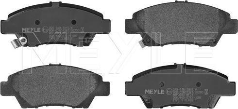 Meyle 025 249 7915/W — Zestaw klocków hamulcowych, hamulce tarczowe