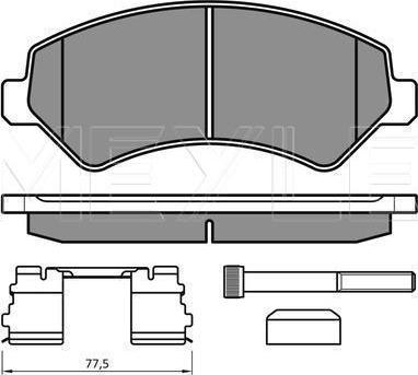 Meyle 025 244 6619/W1 - KLOCKI HAM. FIAT P. DUCATO 06- ŁADOWNOŚĆ 1600KG