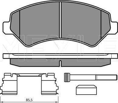 Meyle 025 244 6619/W2 - KLOCKI HAM. FIAT P. DUCATO 06- ŁADOWNOŚĆ 2000KG