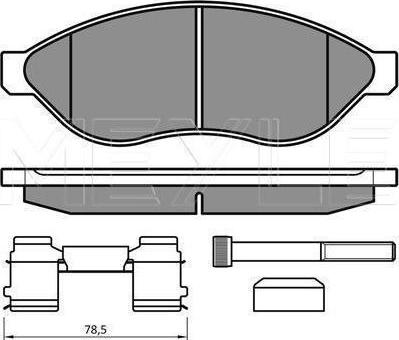 Meyle 025 244 6819/W2 — Zestaw klocków hamulcowych, hamulce tarczowe