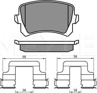 Meyle 025 244 8317/PD - KLOCKI HAM. VW T. PASSAT 05--TIGUAN 07--SHARAN 10-