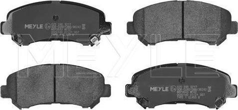 Meyle 025 246 3217 — Zestaw klocków hamulcowych, hamulce tarczowe