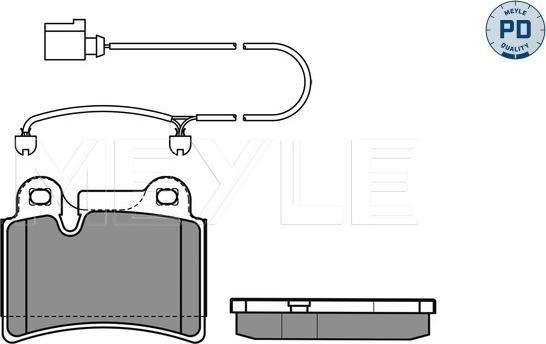 Meyle 025 240 9717/PD — Zestaw klocków hamulcowych, hamulce tarczowe