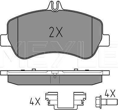 Meyle 025 248 6720 - KLOCKI HAM. DB P. X204 GLK220-350 08-