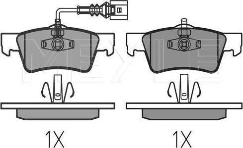Meyle 025 243 6819 — Zestaw klocków hamulcowych, hamulce tarczowe
