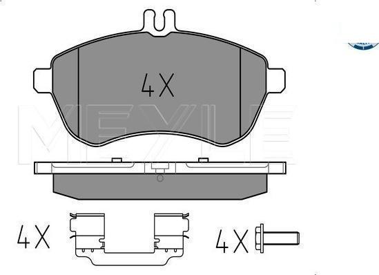 Meyle 025 243 0620-1/PD - KLOCKI HAM. DB P. W204-W212 07-
