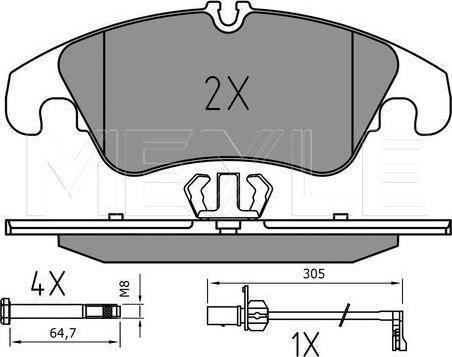Meyle 025 247 4319/PD - KLOCKI HAM. AUDI P. A4-A5-Q5 1.8-3.2 07-