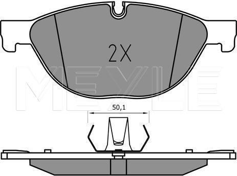 Meyle 025 250 4519/PD — Zestaw klocków hamulcowych, hamulce tarczowe