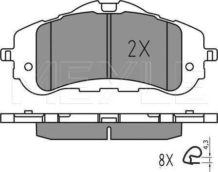 Meyle 025 258 9518 - KLOCKI HAM. PEUGEOT P. 308 1.2-2.0 13-