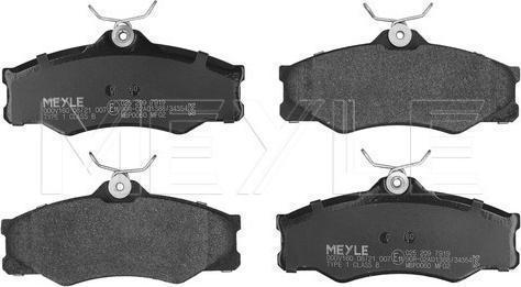 Meyle 025 209 7919 — Zestaw klocków hamulcowych, hamulce tarczowe
