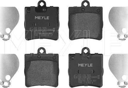 Meyle 025 219 1915 — Zestaw klocków hamulcowych, hamulce tarczowe