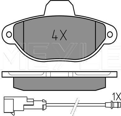 Meyle 025 214 3617/W - KLOCKI HAM. FIAT P. PANDA-PUNTO-SC 93- Z CZUJNIKIEM