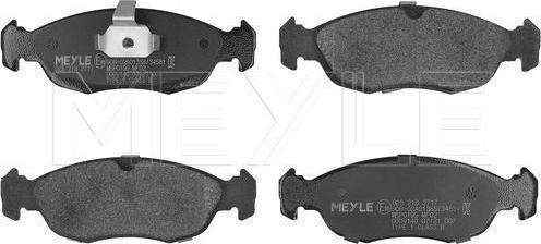 Meyle 025 218 2717 — Zestaw klocków hamulcowych, hamulce tarczowe