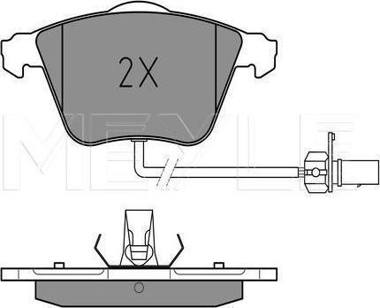Meyle 025 239 5020/W - KLOCKI HAM. VW P. A4-A6 04- Z CZUJNIKIEM